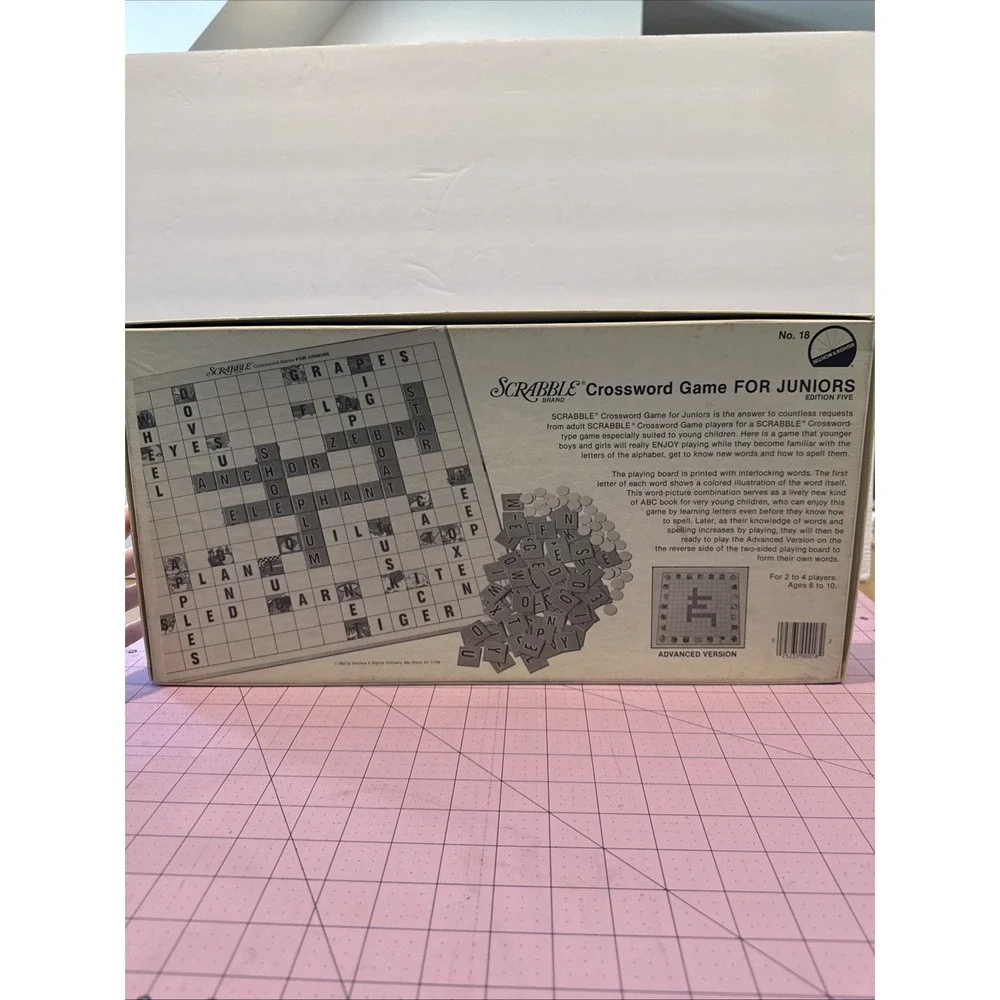 Scrabble Crossword For Juniors 1982 Selchow & Righter Edition 5 No. 18‎